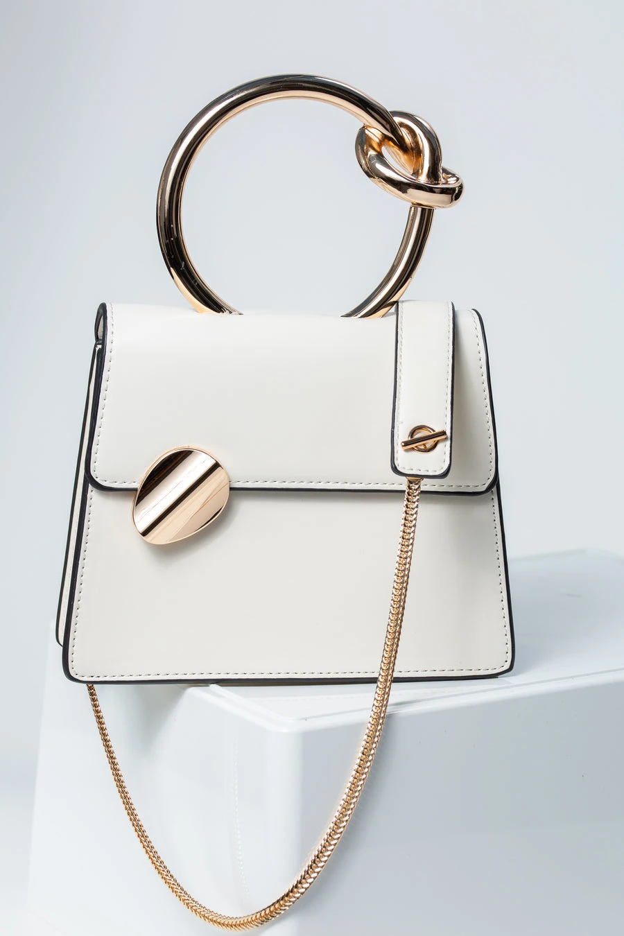 "SASHA". Women's Faux Leather Satchel